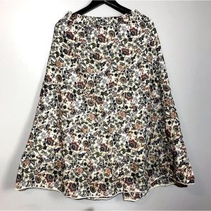 Della Spiga Italy Floral A-line Skirt XL